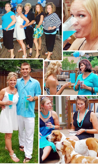 this is totally a doable and fun bridal shower addition BridalShowerBlue