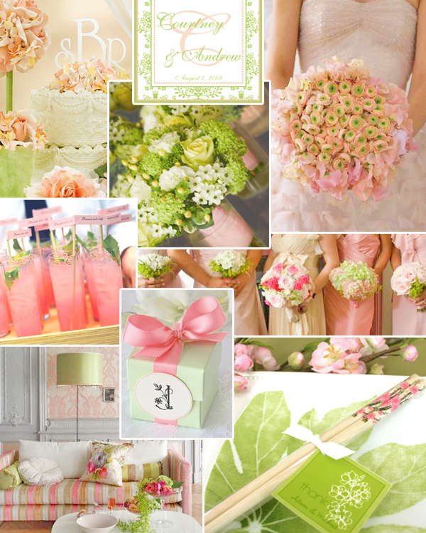 pea scheme has all the right shades to turn any wedding decor from drab